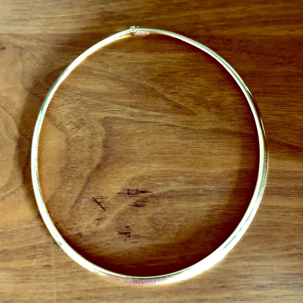 Vintage 14k Gold flat Collar Necklace